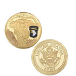 United States Screaming Army 101st Airborne Division Gold Plated Souvenir Coin - Cindi Book