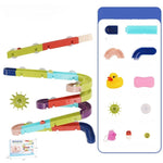 DIY Baby Bath Toys Wall Suction Cup Marble Race Run Track Bathroom Bathtub Kids Play Water Games Toy Set - Cindi Book