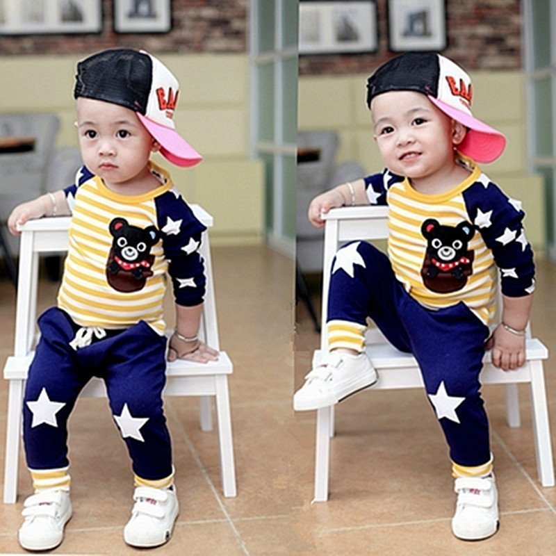 New Baby Boy Spring Suit Boys Spring Clothes Children's Clothes 1-2-3 Years Old Girls Spring Clothes - Cindi Book