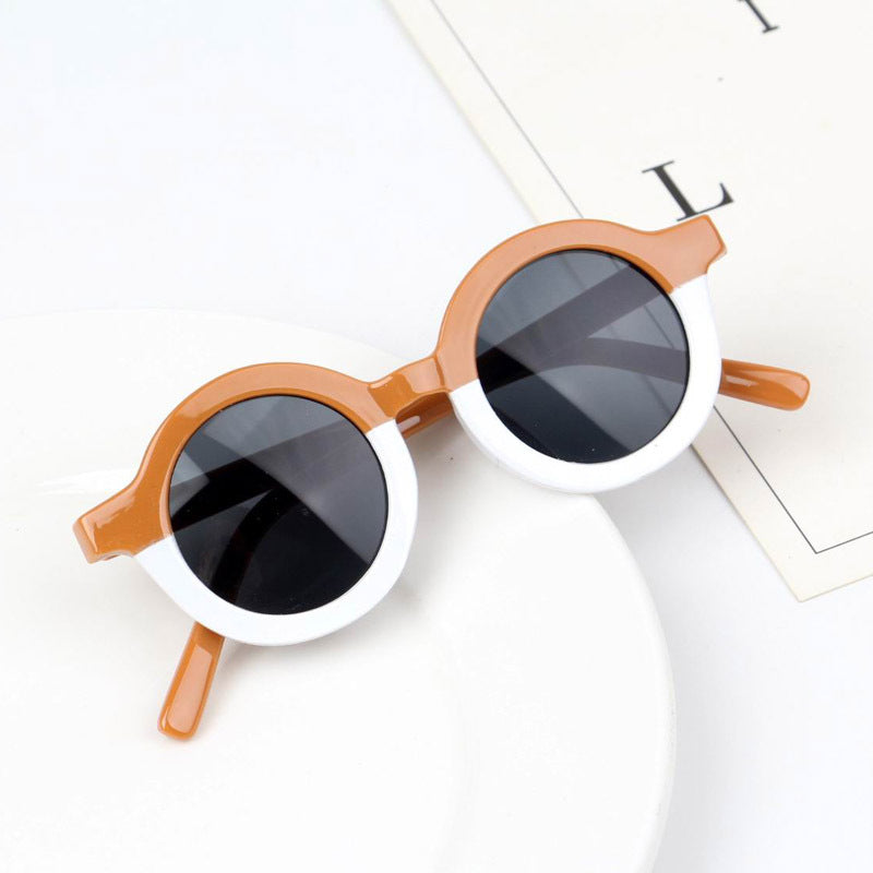 Children's Fashion Round Leopard Print Patchwork Shades - Cindi Book