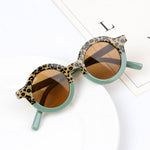 Children's Fashion Round Leopard Print Patchwork Shades - Cindi Book