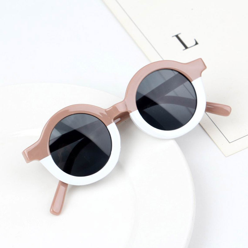 Children's Fashion Round Leopard Print Patchwork Shades - Cindi Book