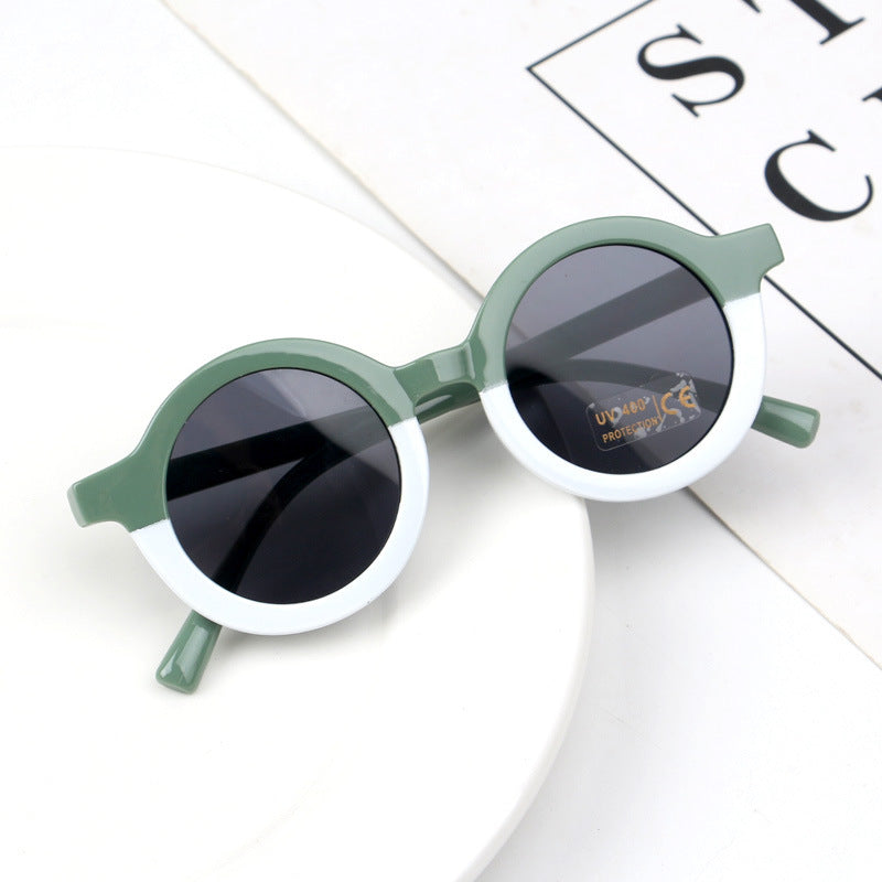Children's Fashion Round Leopard Print Patchwork Shades - Cindi Book