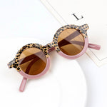Children's Fashion Round Leopard Print Patchwork Shades - Cindi Book