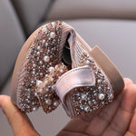 Girls' Leather Shoes Spring And Autumn Style Single Shoes Rhinestone Princess Shoes Performance Shoes - Cindi Book