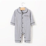Baby pajamas solid color baby onesies kids clothes - Cindi Book