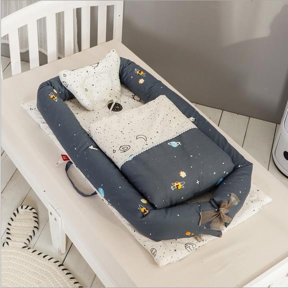 Crib Anti-pressure Newborn Foldable Portable Crib Middle Bed Baby Infant Mattress Bionic Travel Bed - Cindi Book