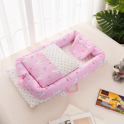 Crib Anti-pressure Newborn Foldable Portable Crib Middle Bed Baby Infant Mattress Bionic Travel Bed - Cindi Book