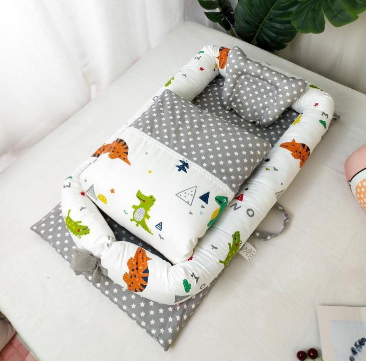 Crib Anti-pressure Newborn Foldable Portable Crib Middle Bed Baby Infant Mattress Bionic Travel Bed - Cindi Book