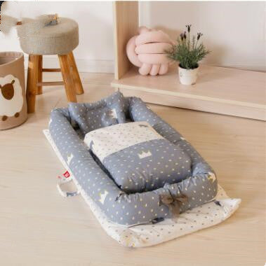 Crib Anti-pressure Newborn Foldable Portable Crib Middle Bed Baby Infant Mattress Bionic Travel Bed - Cindi Book