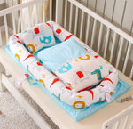 Crib Anti-pressure Newborn Foldable Portable Crib Middle Bed Baby Infant Mattress Bionic Travel Bed - Cindi Book