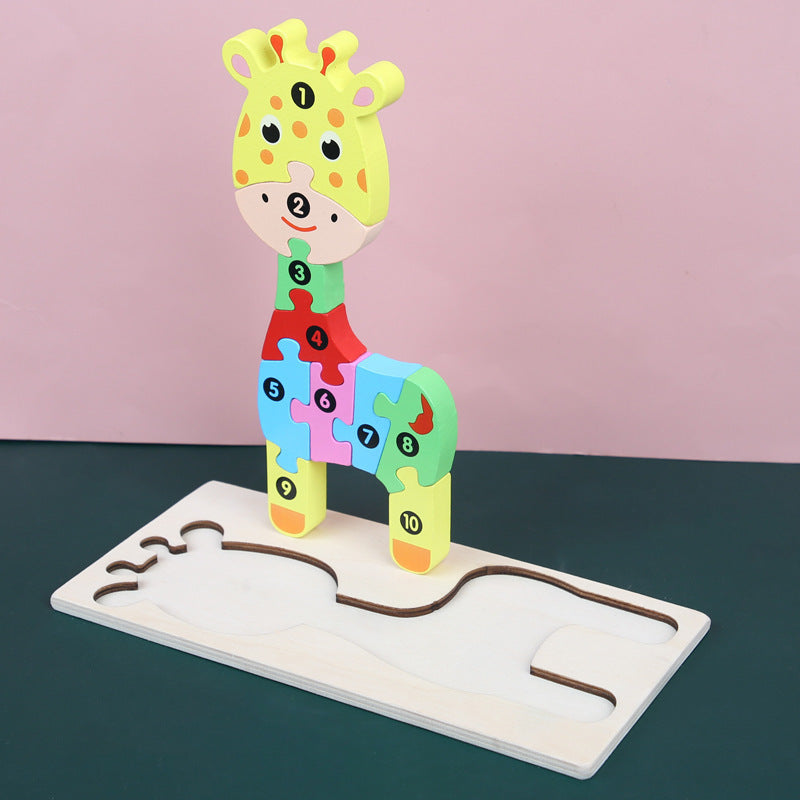 Children's Cartoon Number Animal Puzzle - Cindi Book
