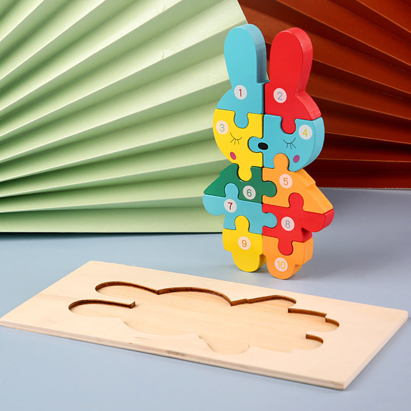 Children's Cartoon Number Animal Puzzle - Cindi Book