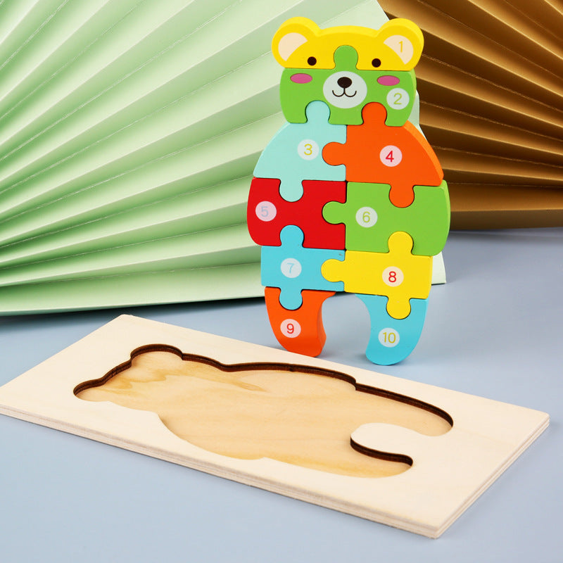 Children's Cartoon Number Animal Puzzle - Cindi Book