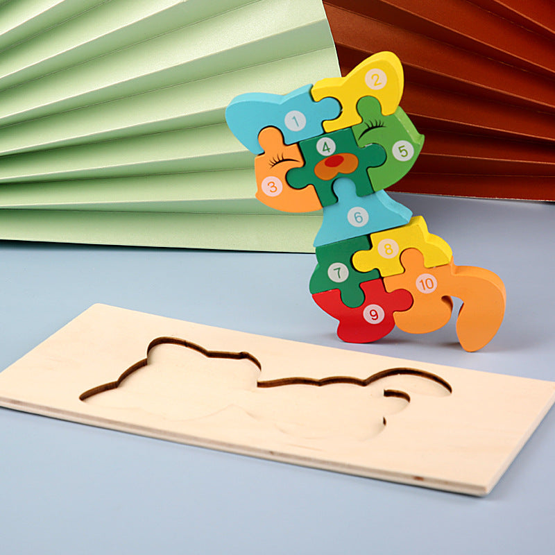 Children's Cartoon Number Animal Puzzle - Cindi Book