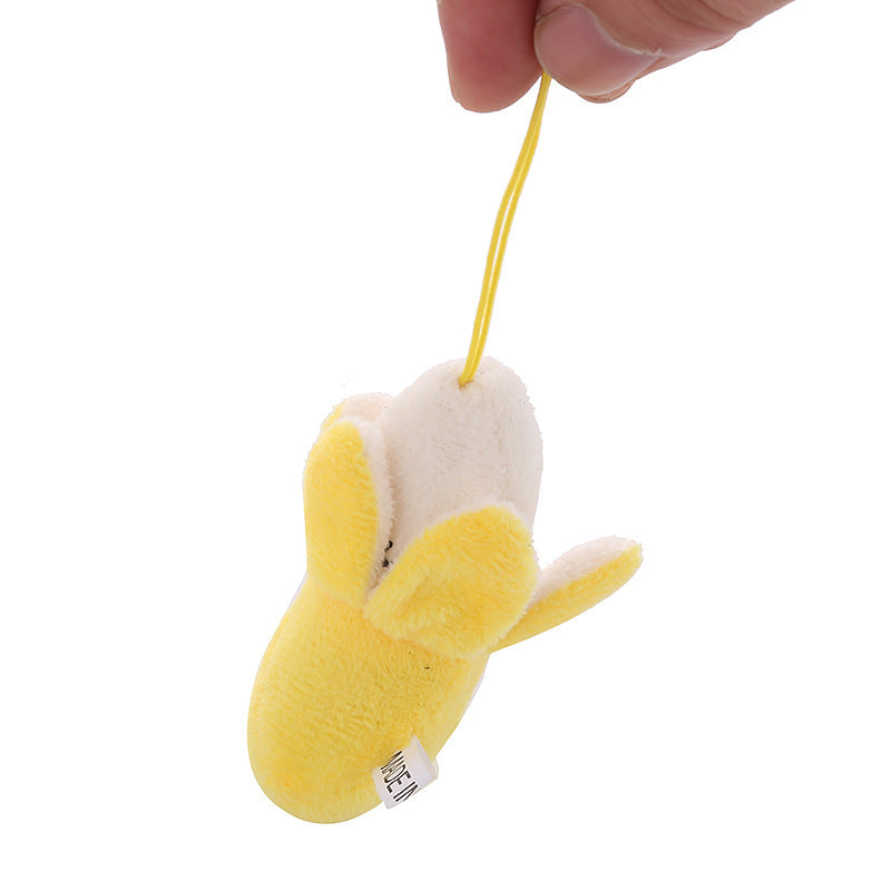 Plush Toy Peeled Banana Doll Mobile Phone Pendant Handmade Accessories Peeled Banana Expression Doll - Cindi Book