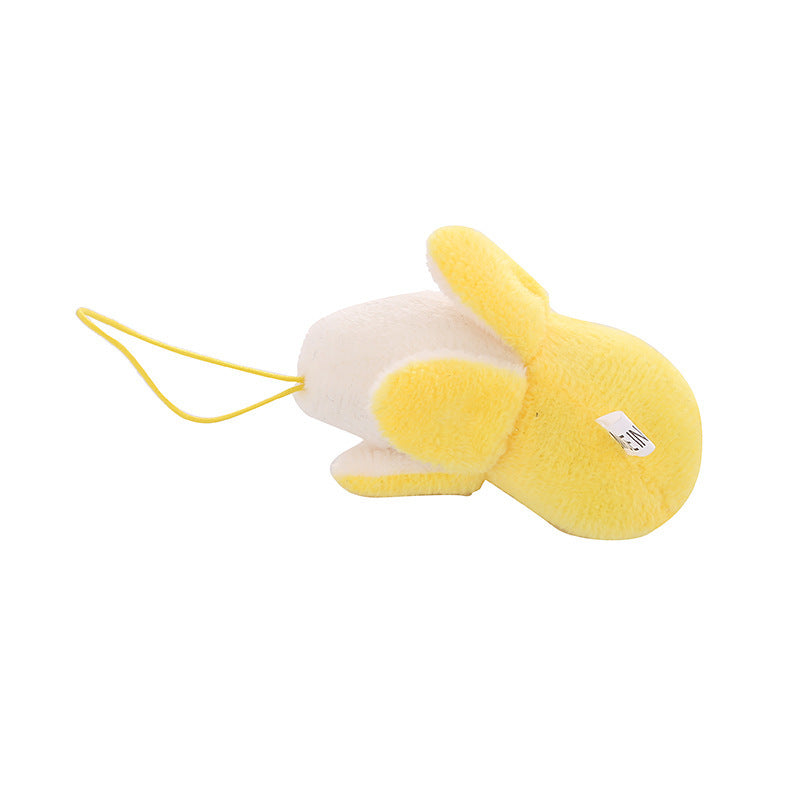 Plush Toy Peeled Banana Doll Mobile Phone Pendant Handmade Accessories Peeled Banana Expression Doll - Cindi Book