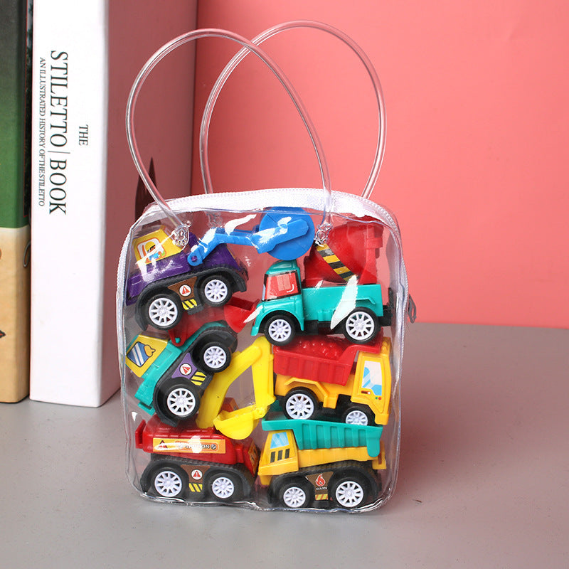 Pull Back CarInertial Car Pull Back carChildren's Fall Resistant Engineering VehicleExcavatorFire TruckTrolley Toy Stall - Cindi Book