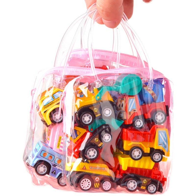 Pull Back CarInertial Car Pull Back carChildren's Fall Resistant Engineering VehicleExcavatorFire TruckTrolley Toy Stall - Cindi Book