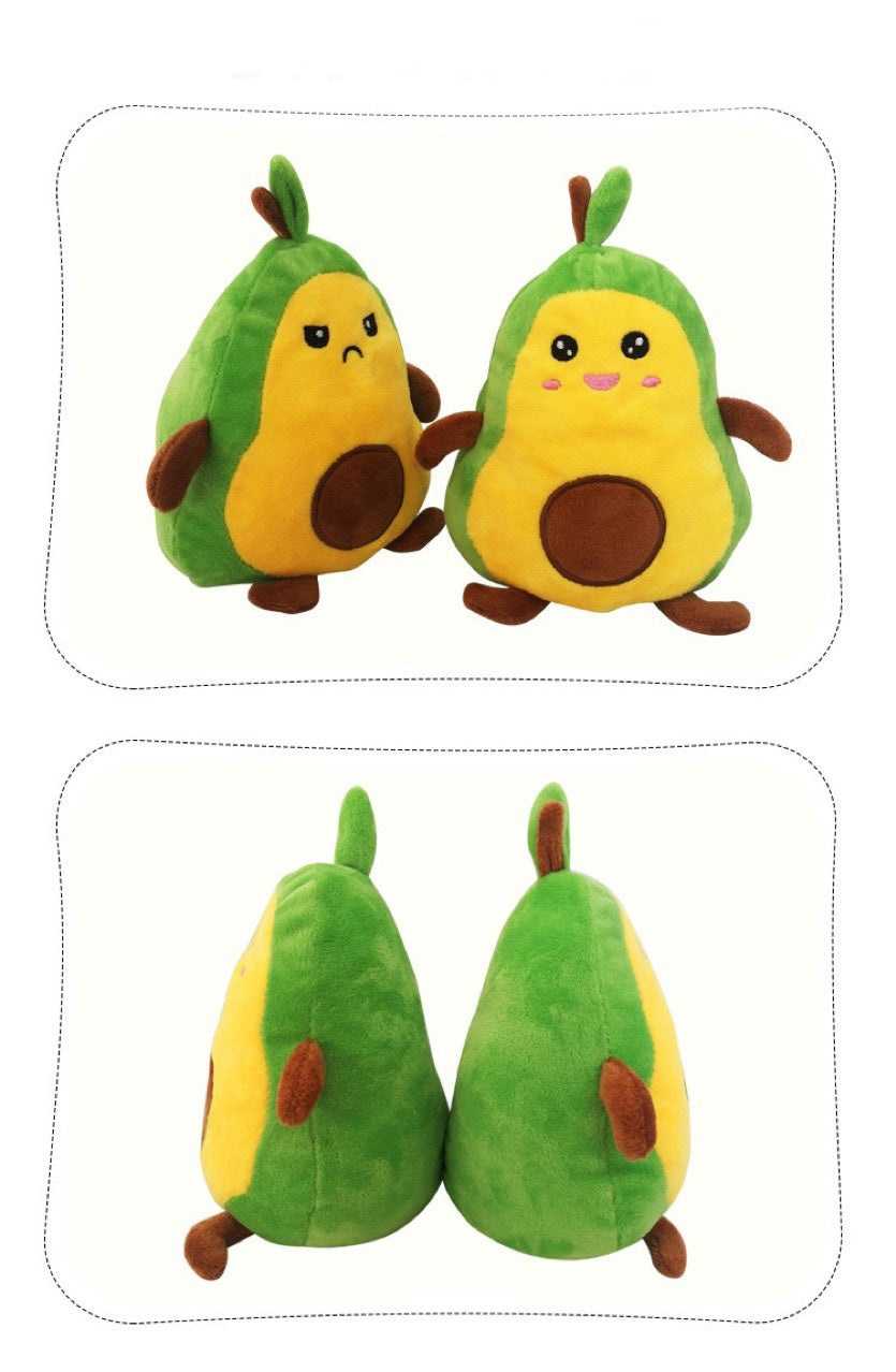 Flip Avocado Doll flip Double-sided Angry Happy Expression Avocado Plush Toy - Cindi Book