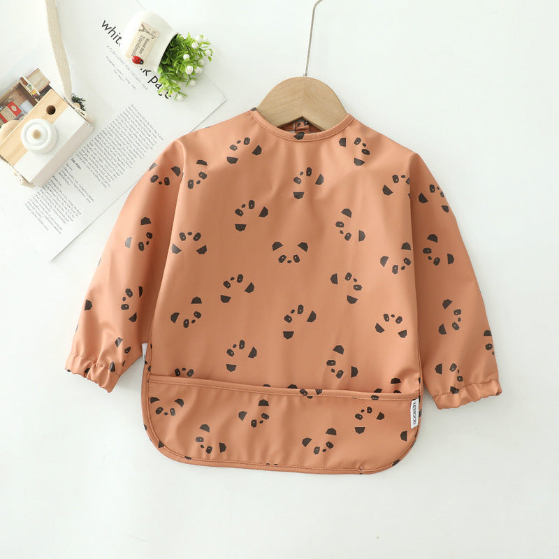 Children's waterproof anti-clothing bib baby eating bib super soft waterproof baby meal pocket anti-dirty feeding - Cindi Book