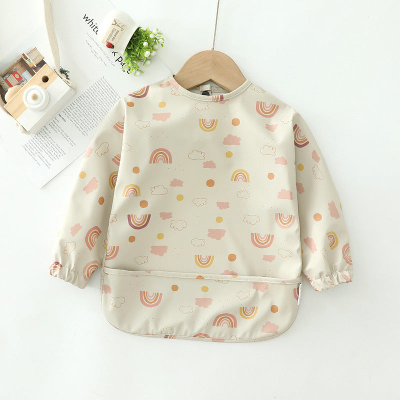 Children's waterproof anti-clothing bib baby eating bib super soft waterproof baby meal pocket anti-dirty feeding - Cindi Book
