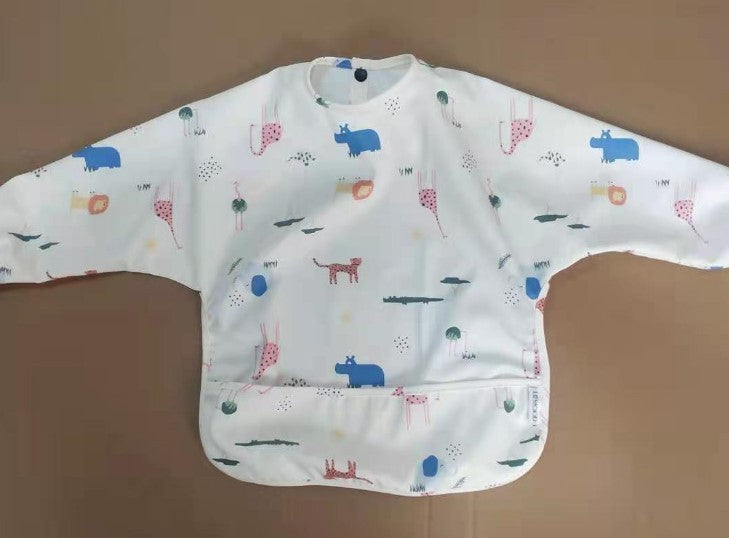 Children's waterproof anti-clothing bib baby eating bib super soft waterproof baby meal pocket anti-dirty feeding - Cindi Book
