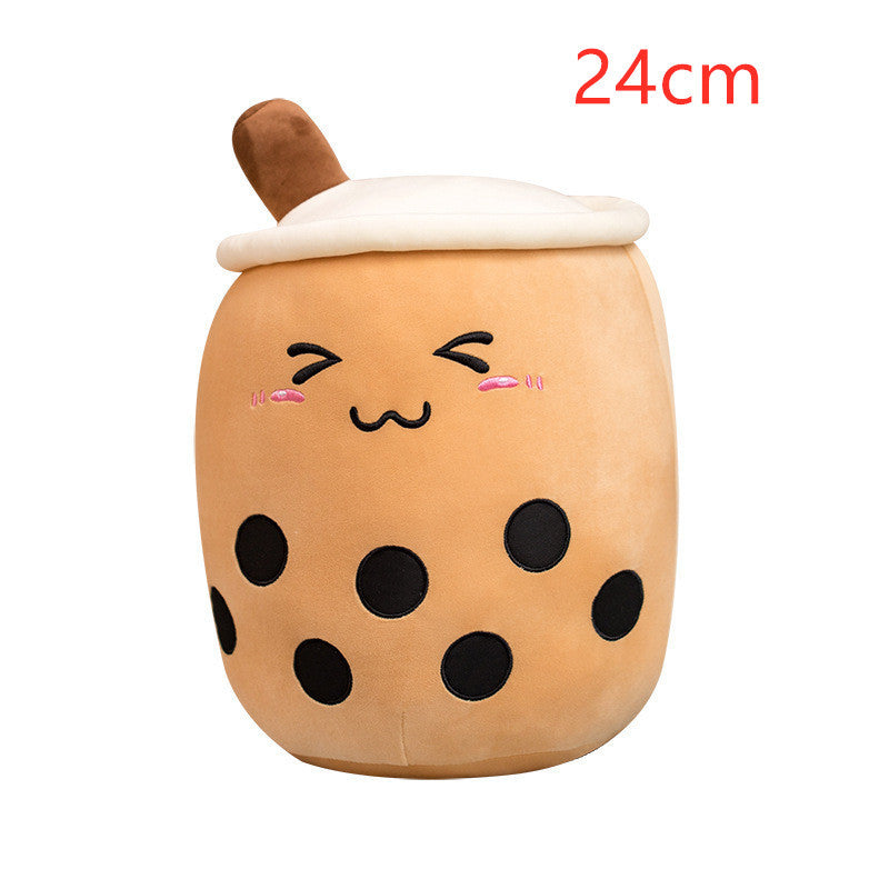 Cute Fruit Drink Plush Stuffed Soft Strawberry Milk Tea Plush Boba Tea Cup Toy Bubble Tea Pillow Cushion Kids Gift - Cindi Book
