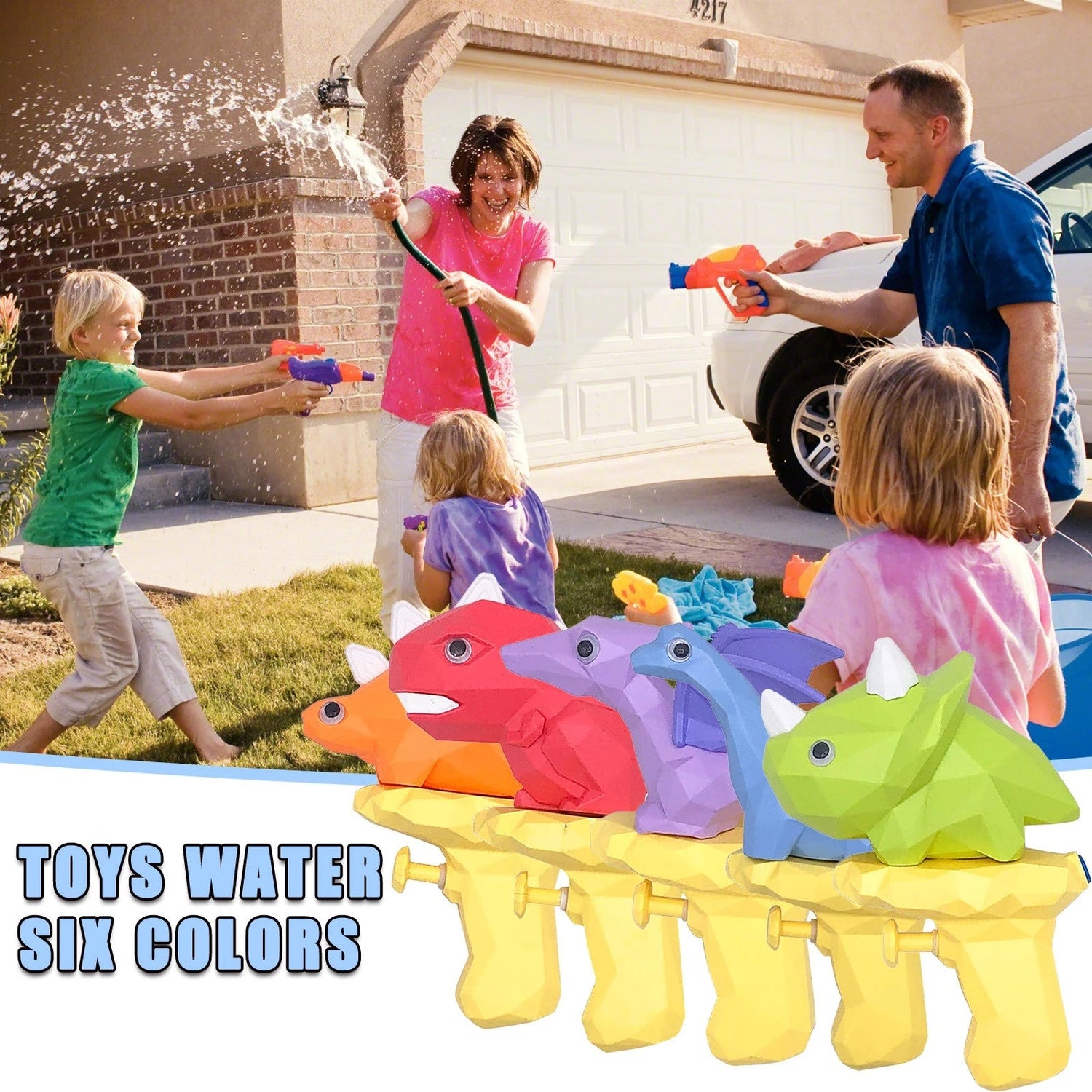 Dinosaur Water Guns Toys Kids Squirt Gun for Kids Outdoor Summer Beach Swimming Pool Blaster Gun Water War
