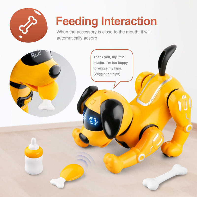 Smart Remote Control Robot Dog Children's Early Educational Toy Parent-Child Puzzle Interaction Electronic Pet Sing Dog Kid Gift - Cindi Book