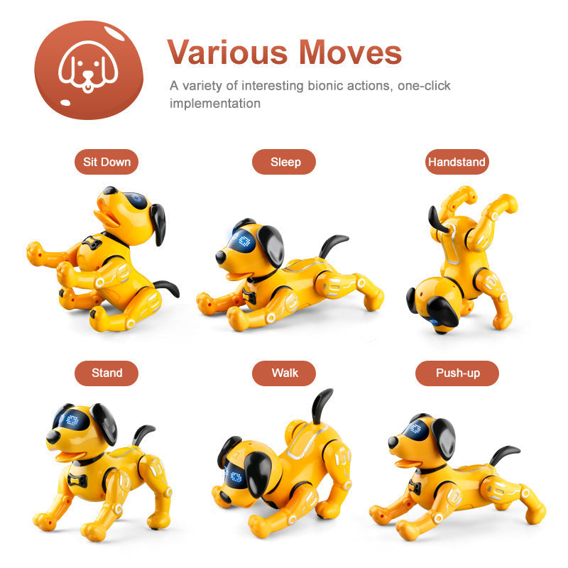 Smart Remote Control Robot Dog Children's Early Educational Toy Parent-Child Puzzle Interaction Electronic Pet Sing Dog Kid Gift - Cindi Book
