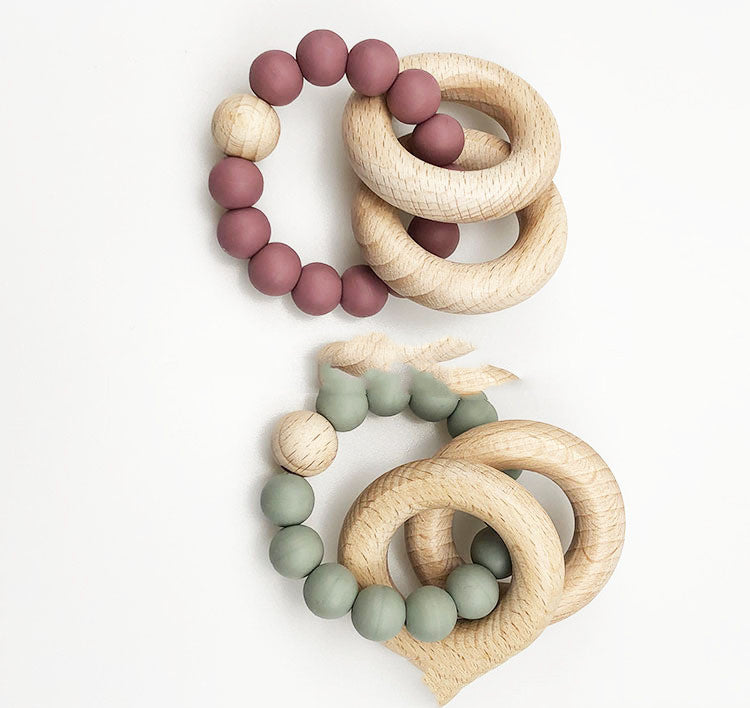 Spot Baby Teether Bracelet Food Grade Silicone Baby Soothing Molars