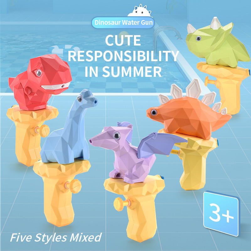 Cartoon Dinosaur Water Gun Toy Mini Press Water Spray Gun Water Fight Parent-Child Interaction Outdoor Water Toy - Cindi Book