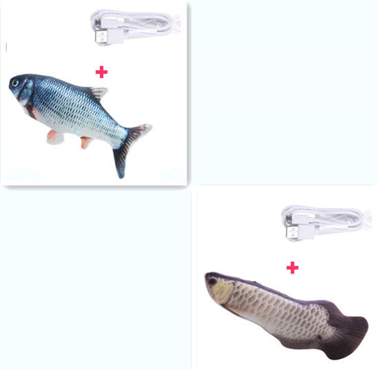 Electric Funny Cat Simulation Fish Beating Usb Jumping Cat Toy - Cindi Book