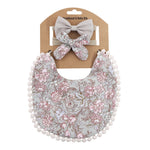 Linen Cotton Solid Color Printing Children Double-Sided Bib Bib Baby Saliva Pocket - Cindi Book