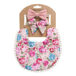 Linen Cotton Solid Color Printing Children Double-Sided Bib Bib Baby Saliva Pocket - Cindi Book
