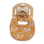 Linen Cotton Solid Color Printing Children Double-Sided Bib Bib Baby Saliva Pocket - Cindi Book