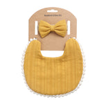 Linen Cotton Solid Color Printing Children Double-Sided Bib Bib Baby Saliva Pocket - Cindi Book