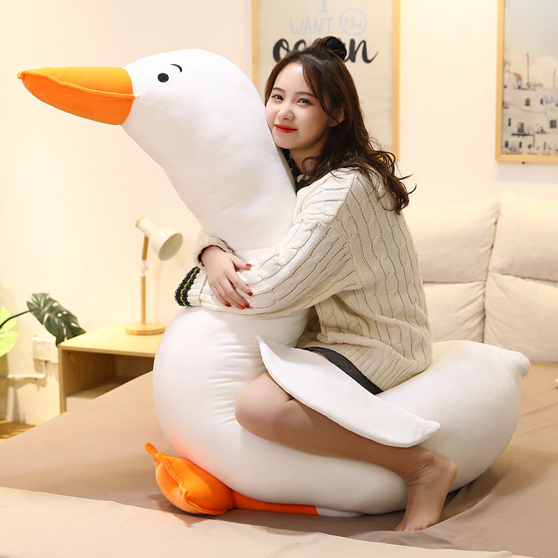 Cross-Border Hot Sale Big White Goose Doll Plush Toy Bed Sleeping Pillow Cushion Girl Child Doll Doll - Cindi Book