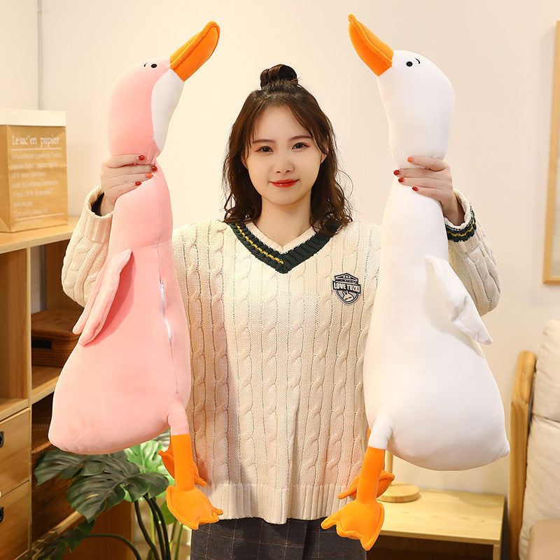 Cross-Border Hot Sale Big White Goose Doll Plush Toy Bed Sleeping Pillow Cushion Girl Child Doll Doll - Cindi Book