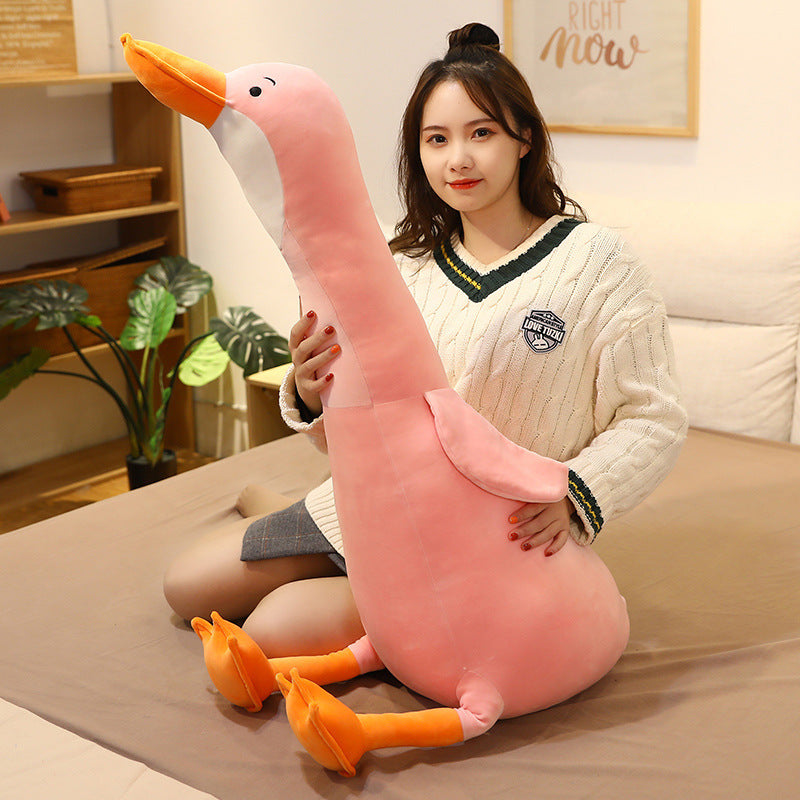 Cross-Border Hot Sale Big White Goose Doll Plush Toy Bed Sleeping Pillow Cushion Girl Child Doll Doll - Cindi Book