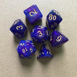 Starry Sky Two-color Multi-faced Dice Set, A Set Of Seven Digital Game Dice - Cindi Book