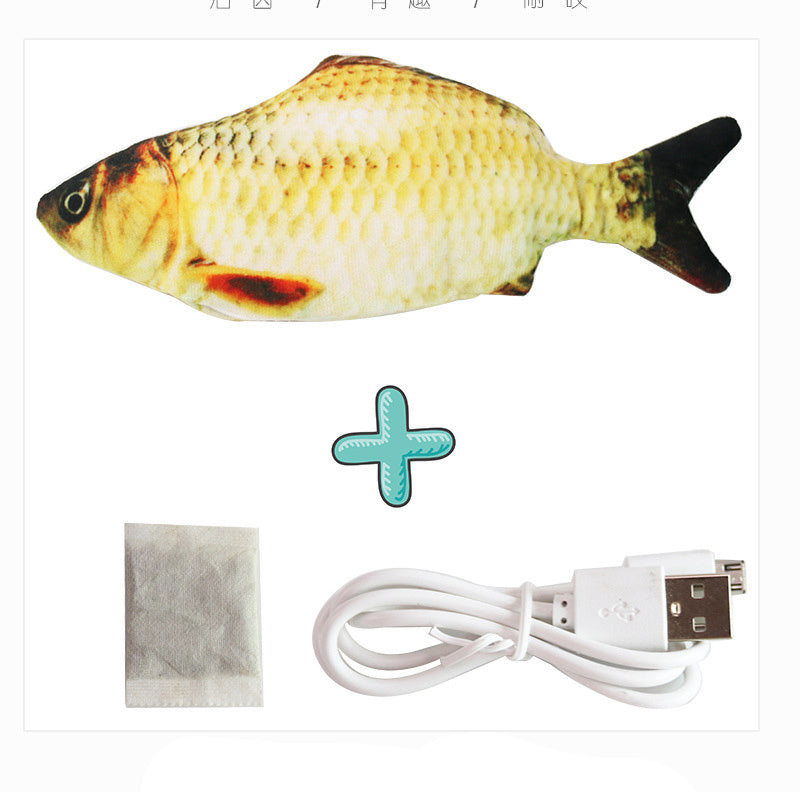 Electric Funny Cat Simulation Fish Beating Usb Jumping Cat Toy - Cindi Book