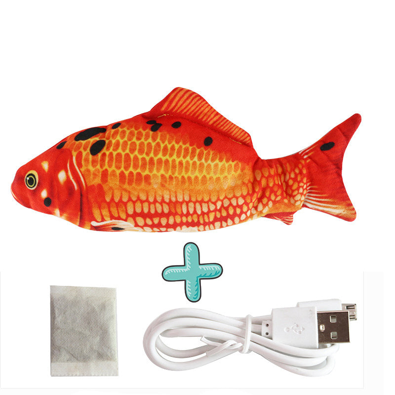 Electric Funny Cat Simulation Fish Beating Usb Jumping Cat Toy - Cindi Book