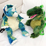 Creative 3D Dinosaur Backpack for Children Cartoon Animal Plush Dinosaurs Bag Cute Funny Parent-child Bags for Girl Boys - Cindi Book