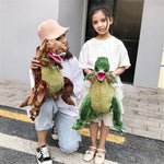 Creative 3D Dinosaur Backpack for Children Cartoon Animal Plush Dinosaurs Bag Cute Funny Parent-child Bags for Girl Boys - Cindi Book