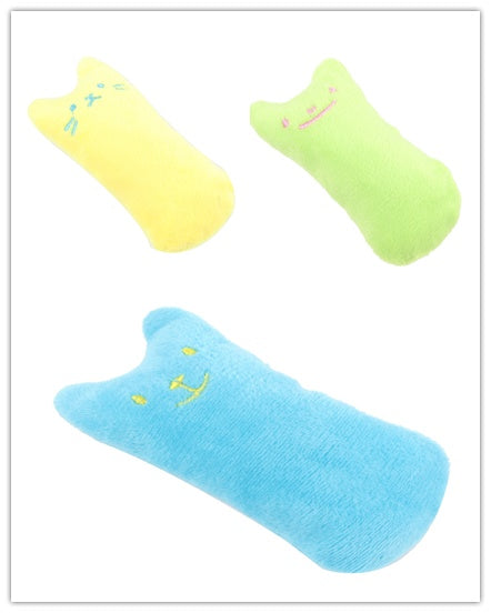 Catnip Cat Toys Pillow Interactive Cat Toy Catnip Pet Supplies Pillow Thumb Plush Teeth Grinding Bite Mint Cat Accessories - Cindi Book
