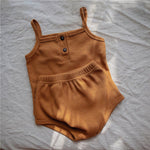 Baby Korean Summer Camisole Triangle Shorts Men And Women Baby Two-Piece Suit Ins - Cindi Book