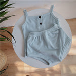 Baby Korean Summer Camisole Triangle Shorts Men And Women Baby Two-Piece Suit Ins - Cindi Book