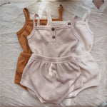 Baby Korean Summer Camisole Triangle Shorts Men And Women Baby Two-Piece Suit Ins - Cindi Book